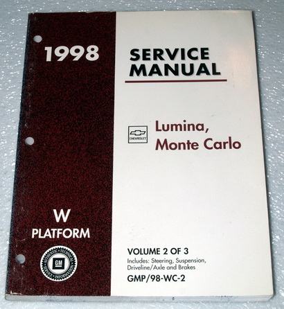 1998 Chevrolet Lumina & Monte Carlo Factory Service Manual